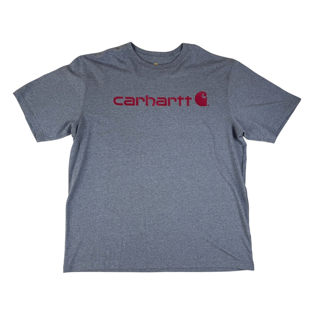 Carhartt XL Graphicโ Tee Workwear Heather Gray Cotton Blend Logo Shirt